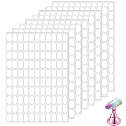 800 Pcs False Tip Double Sided Adhesive Tapes - Pre-cut Strips for Nail Art Holder, Clear Nails Stand Sticky Tabs, Nail Adhesive Tapes for Practice Holder Color Chart Book