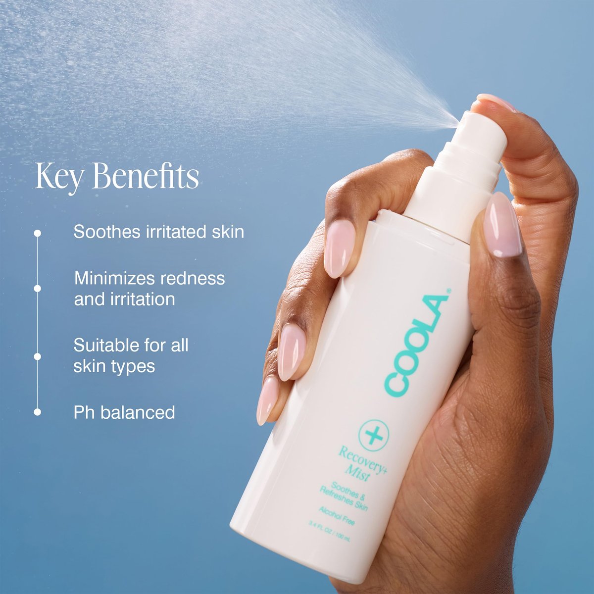 COOLA Recovery+ Face Mist with Hypochlorous Acid - Soothing Spray for Redness & Refreshment, 3.4 oz Avelisse