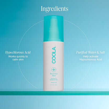 COOLA Recovery+ Face Mist with Hypochlorous Acid - Soothing Spray for Redness & Refreshment, 3.4 oz Avelisse
