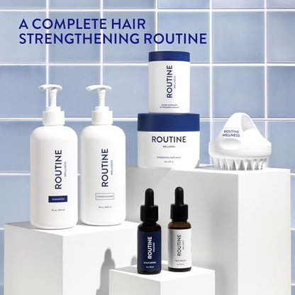 Routine Wellness Anti-Thinning Volumizing Shampoo and Conditioner Set for Thinning Hair & Hair Loss - Grow Your Confidence with Biotin & DHT Blockers - Orange Blossom & Sandalwood Set Avelisse