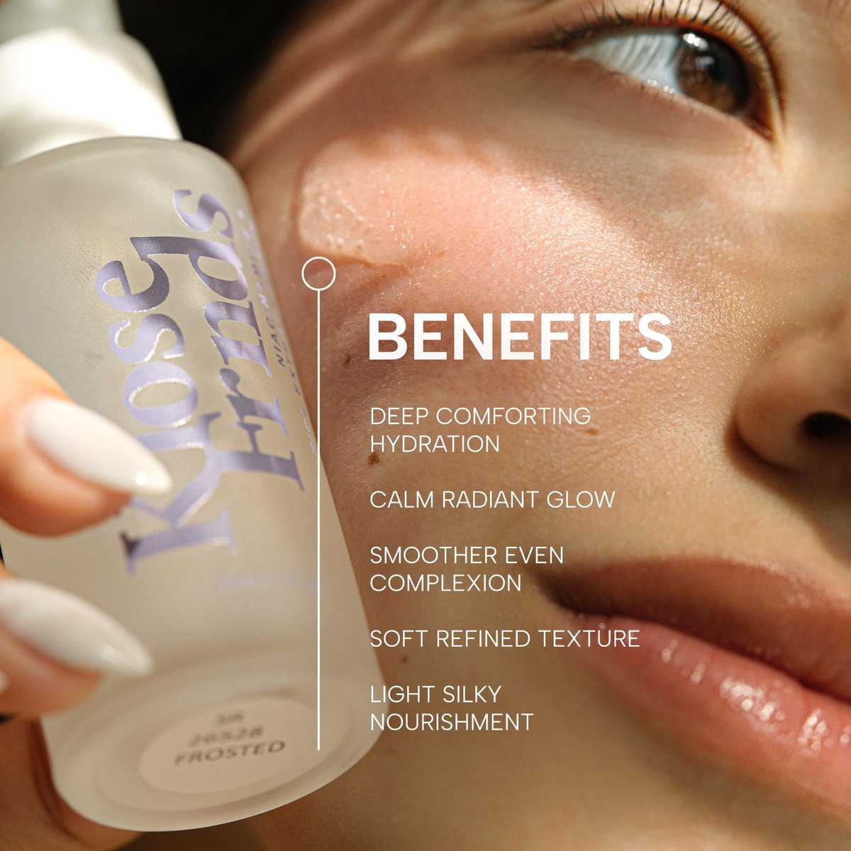 Niacinamide & Rice Extract Facial Serum – Hydrating Glow Serum with Hyaluronic Acid, Centella, and Licorice for Smooth Texture, Daily Radiance, and Healthy Skin Barrier Support - 1 fl oz Avelisse