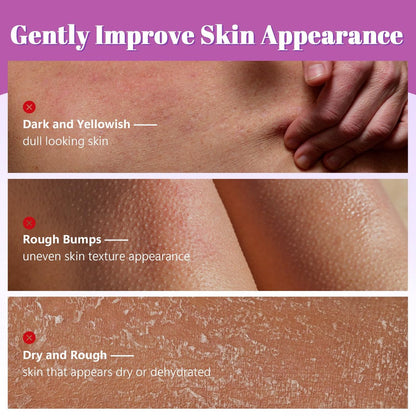 Glycolic Acid Exfoliating Body Stick – 7% AHA & 0.5% BHA Solid Exfoliator for Rough, Bumpy Skin, KP & Dark Spots – No Mess, No Rinse – with Shea Butter