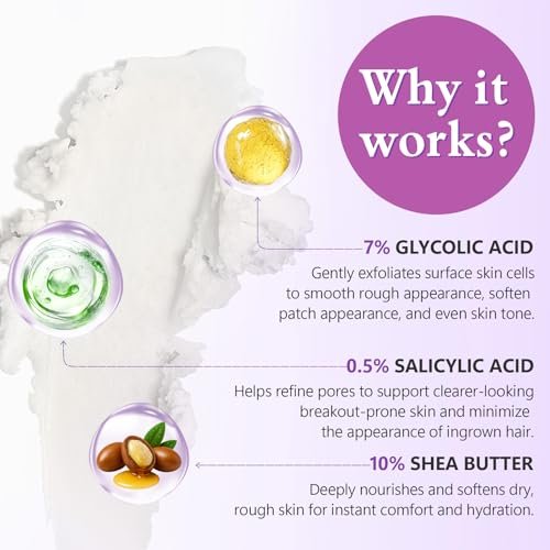 Glycolic Acid Exfoliating Body Stick – 7% AHA & 0.5% BHA Solid Exfoliator for Rough, Bumpy Skin, KP & Dark Spots – No Mess, No Rinse – with Shea Butter - görsel 8