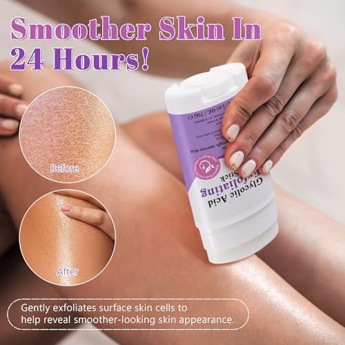 Glycolic Acid Exfoliating Body Stick – 7% AHA & 0.5% BHA Solid Exfoliator for Rough, Bumpy Skin, KP & Dark Spots – No Mess, No Rinse – with Shea Butter - görsel 10