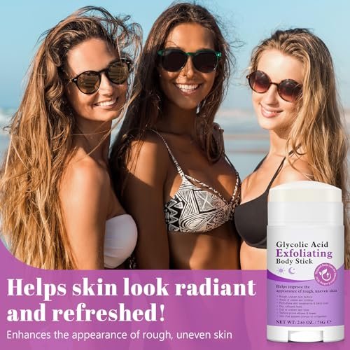 Glycolic Acid Stick - AHA 7% + BHA 0.5% for Rough Bumpy Skin & KP, Gentle Exfoliator with Shea Butter, Fragrance Free, All Skin Types, 2.65 oz Avelisse