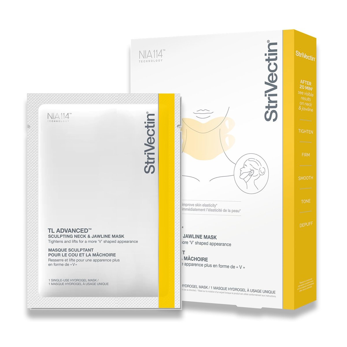 StriVectin TL Advanced Sculpting Neck & Jawline Mask - Single-Use Hydrogel Mask for Firmer, More Contoured Neck & Jawline Avelisse
