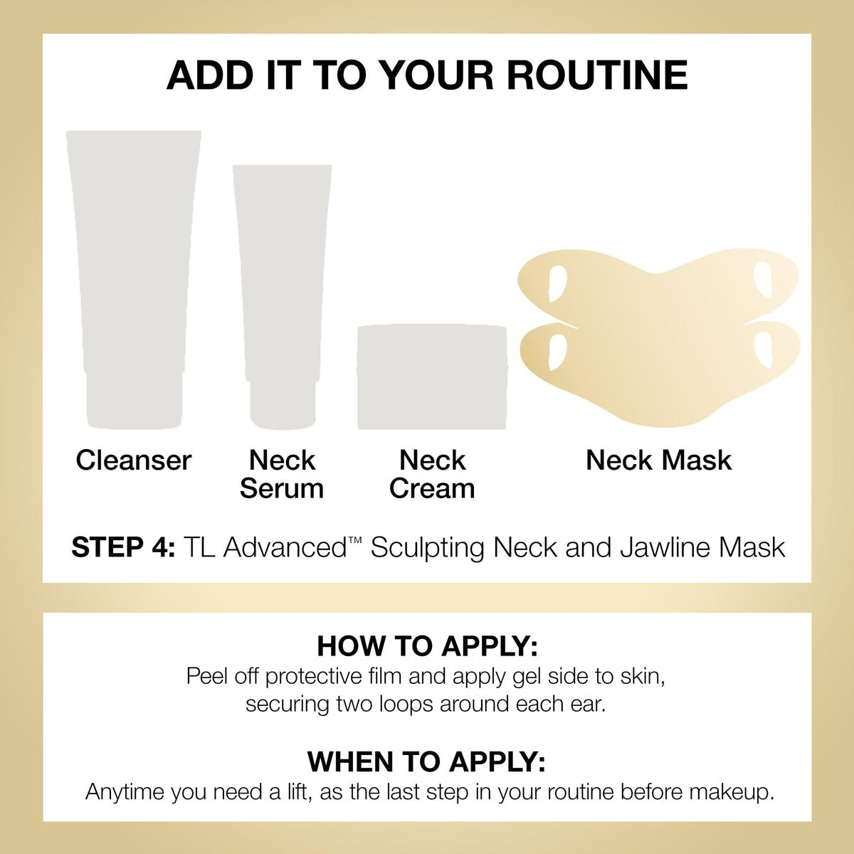 StriVectin TL Advanced Sculpting Neck & Jawline Mask - Single-Use Hydrogel Mask for Firmer, More Contoured Neck & Jawline Avelisse