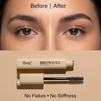 MISS LIL USA BROWISTA Strong Hold Clear Eyebrow Gel – Long-Lasting, Flake-Free, Natural Finish (0.5 oz) Avelisse