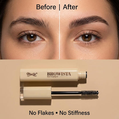 MISS LIL USA BROWISTA Strong Hold Clear Eyebrow Gel – Long-Lasting, Flake-Free, Natural Finish (0.5 oz) Avelisse