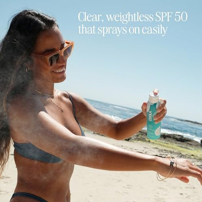 COOLA Organic Clear Sunblock Spray SPF 50 - Voluspa California Summers Fragrance, Daily Sun Protection for Body, Vegan & Gluten Free Avelisse