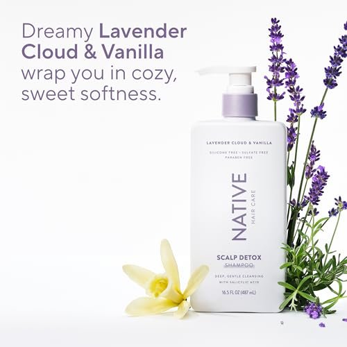 Native Scalp Detox Shampoo Lavender Cloud & Vanilla - 16.5 fl oz for Gentle Cleansing & Scalp Balance - görsel 16