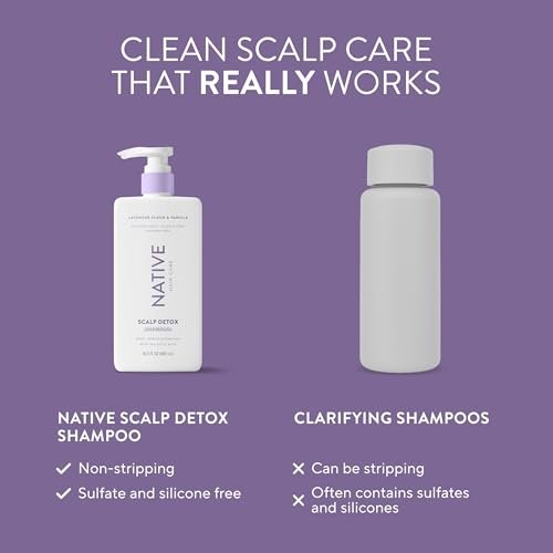 Native Scalp Detox Shampoo Lavender Cloud & Vanilla - 16.5 fl oz for Gentle Cleansing & Scalp Balance - görsel 10