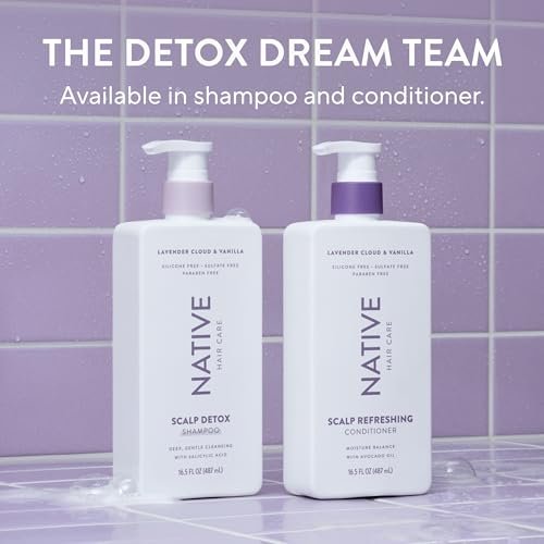 Native Scalp Detox Shampoo Lavender Cloud & Vanilla - 16.5 fl oz for Gentle Cleansing & Scalp Balance - görsel 18
