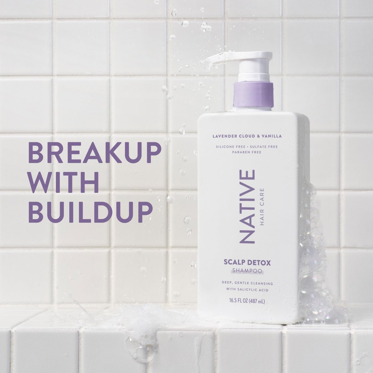 Native Scalp Detox Shampoo Lavender Cloud & Vanilla - 16.5 fl oz for Gentle Cleansing & Scalp Balance - görsel 3
