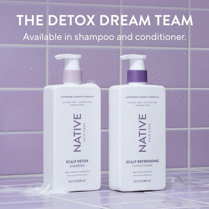 Native Scalp Detox Shampoo Lavender Cloud & Vanilla - 16.5 fl oz for Gentle Cleansing & Scalp Balance