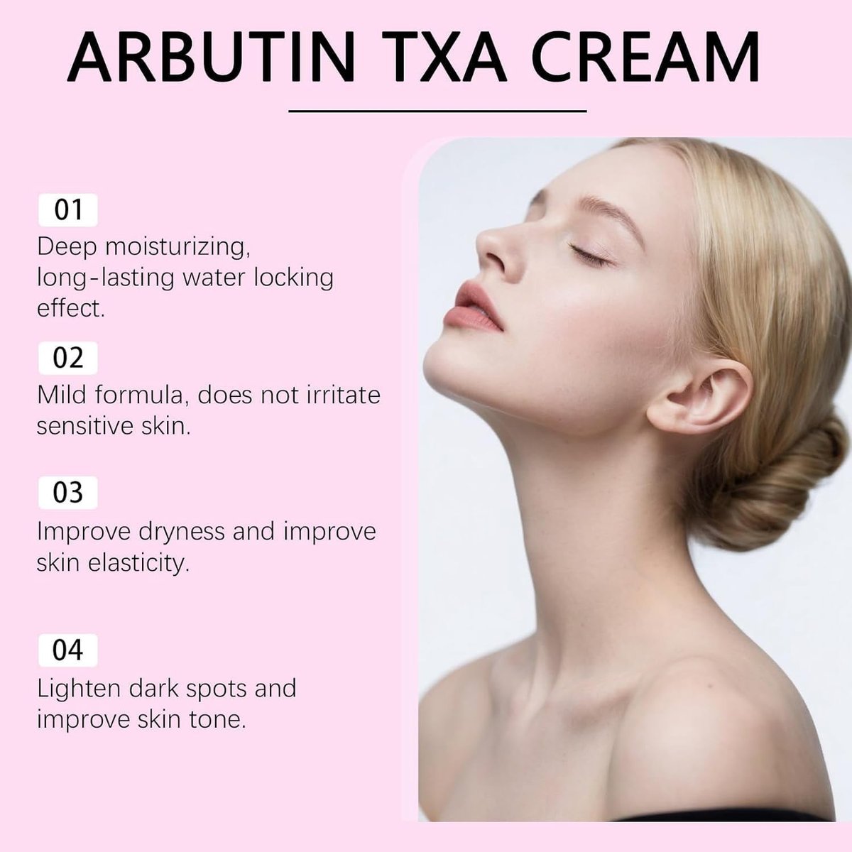 Lanboo Tranexamic Acid Cream with Arbutin 7% + Tranexamic Acid 4% - Dark Spot Corrector for Hyperpigmentation, Freckles & Blemishes - 1.69 fl oz Avelisse