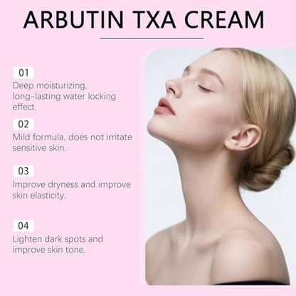 Lanboo Tranexamic Acid Cream with Arbutin 7% + Tranexamic Acid 4% - Dark Spot Corrector for Hyperpigmentation, Freckles & Blemishes - 1.69 fl oz Avelisse