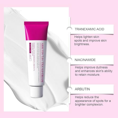 Lanboo Tranexamic Acid Cream with Arbutin 7% + Tranexamic Acid 4% - Dark Spot Corrector for Hyperpigmentation, Freckles & Blemishes - 1.69 fl oz Avelisse