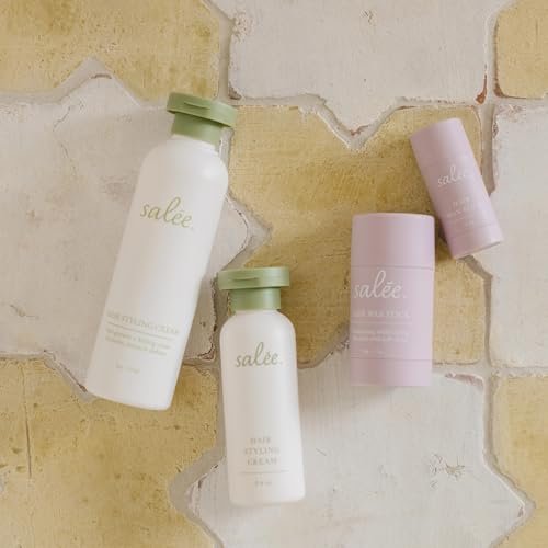 SALEE. Hair Styling Cream & Wax Stick Duo Travel Size - Anti-Frizz Leave-In Smoothing Cream & Flyaway Tamer Wand for Women & Kids, All Hair Types Avelisse