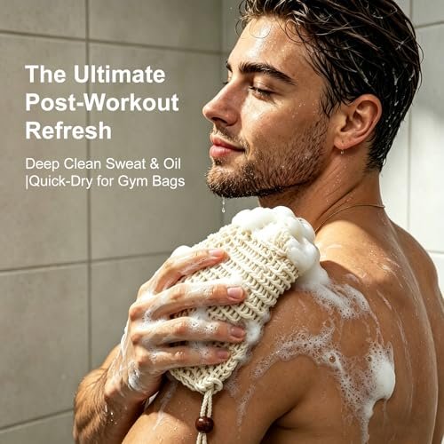 YBONRSQ Soap Bag 6-Pack – Sisal Soap Saver Pouch for Shower & Bath, Reusable Bar Soap Net & Body Scrubber for Gym & Travel - görsel 10