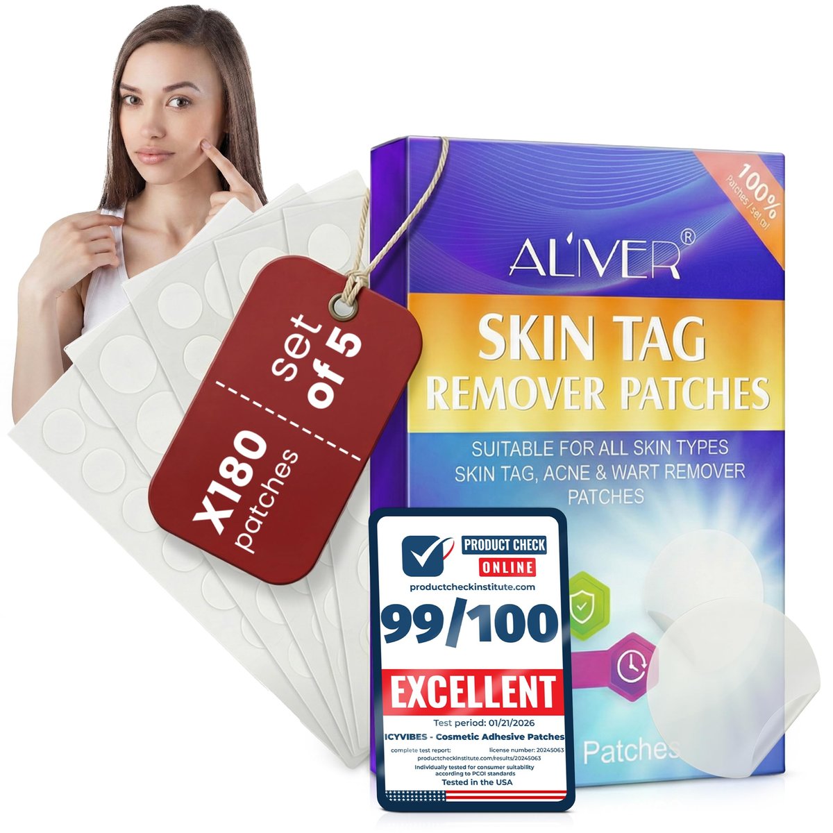Premium 180 PCS Cosmetic Adhesive Patches – Waterproof, Invisible & Gentle on Skin Avelisse