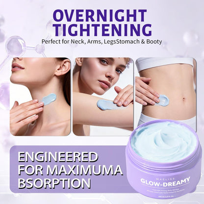 Overnight Toning Body Whip - Firming Night Cream for Loose Crepey Skin on Arms, Thighs & Belly | MAËLISS Avelisse