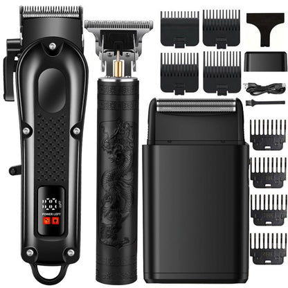 OIYO Hair Clippers Set for Men: Professional Hair Clippers & Trimmers & Electric Foil Shaver for Home Haircuts, Fading, and Beard Trimming - Perfect for Beginners Avelisse