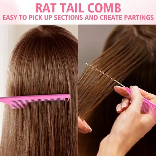 Boar Bristle Slick Back Hair Brush for Smooth Flyaways, Frizz, Sleek Ponytail, Buns and Edge Baby Hair | Hair Comb, Edge Brush, Teasing Brush Styling Accessories for Girls, Kids, Women & Men - görsel 16