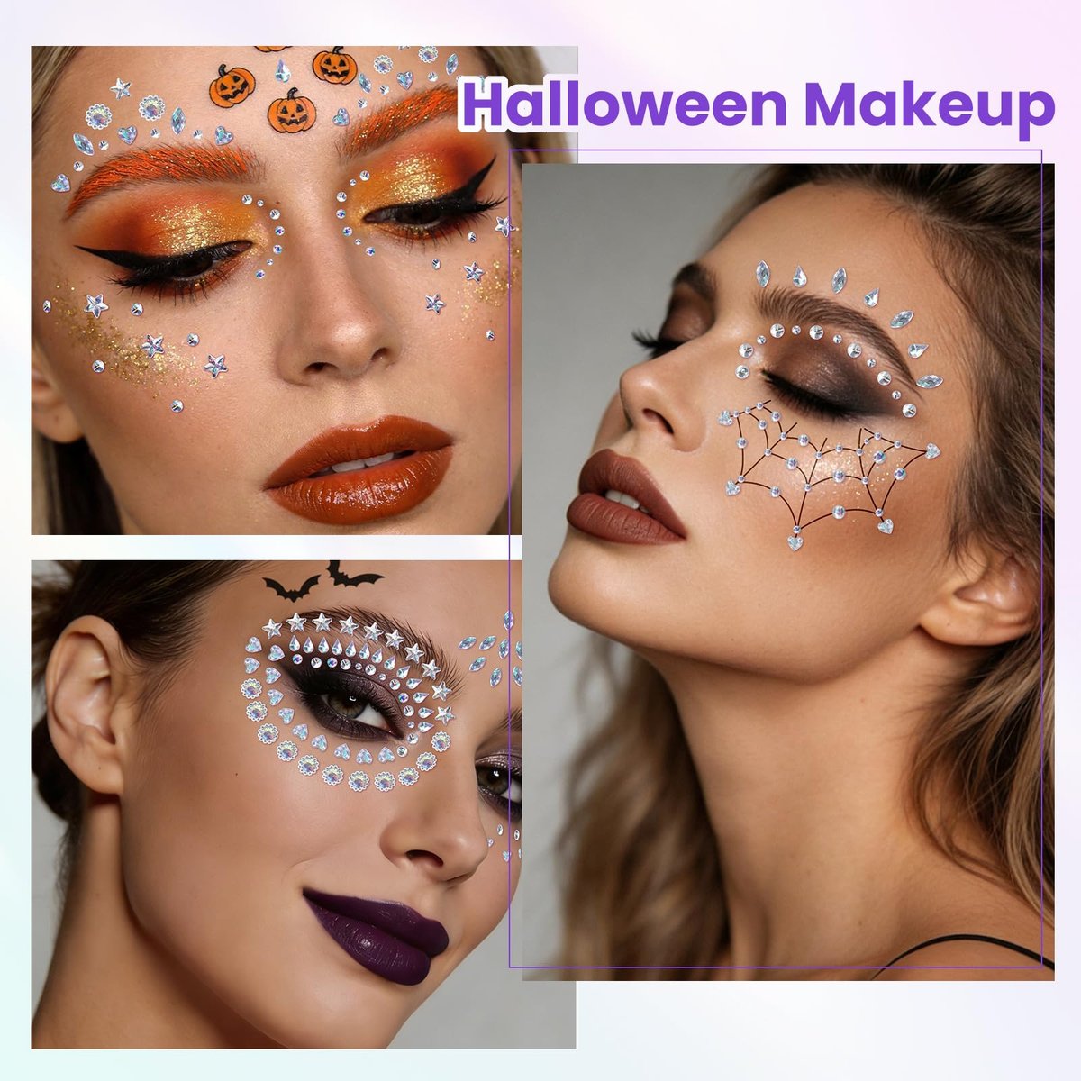 Rosiour 1642Pcs Self-Adhesive Face Jewels Eye Rhinestones - 6 Styles Hair & Body Gems Stick On for Women Makeup, Rave Accessories for Nail Art, DIY Crafts & Festival Decorations - görsel 11