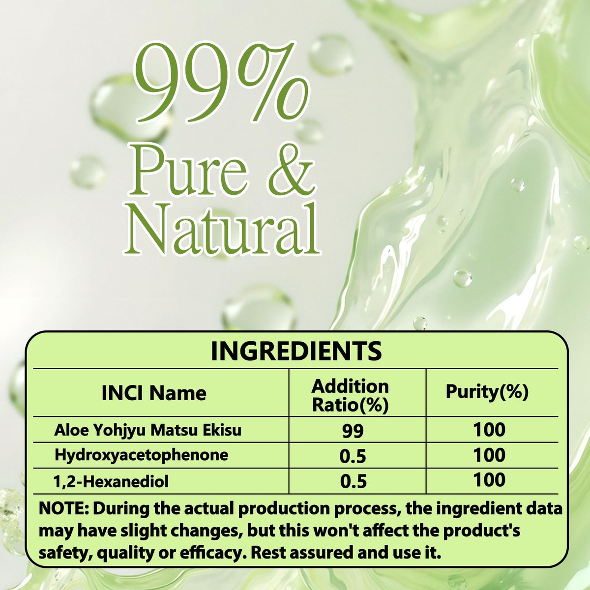 ABOTE Organic Aloe Vera Gel – 99% Pure Aloe for Face, Body & Hair, After Sun & Shave Relief, 13.53 fl oz (400ml) Avelisse