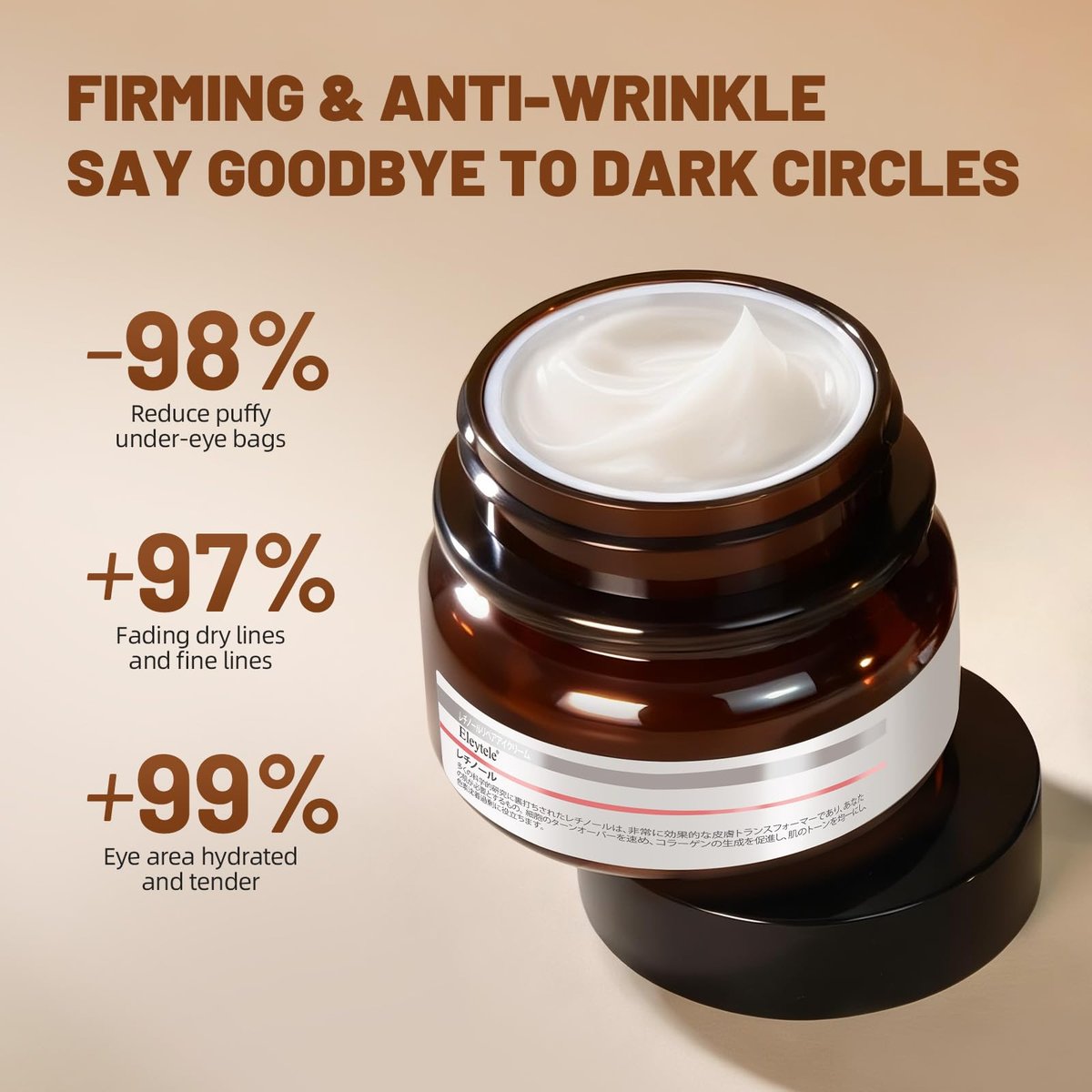 eleytele Korean Eye Cream for Dark Circles & Puffiness – Hydrating Under Eye Moisturizer for Fine Lines, Firming, Brightening & Smooth Skin, 1.06 oz Avelisse