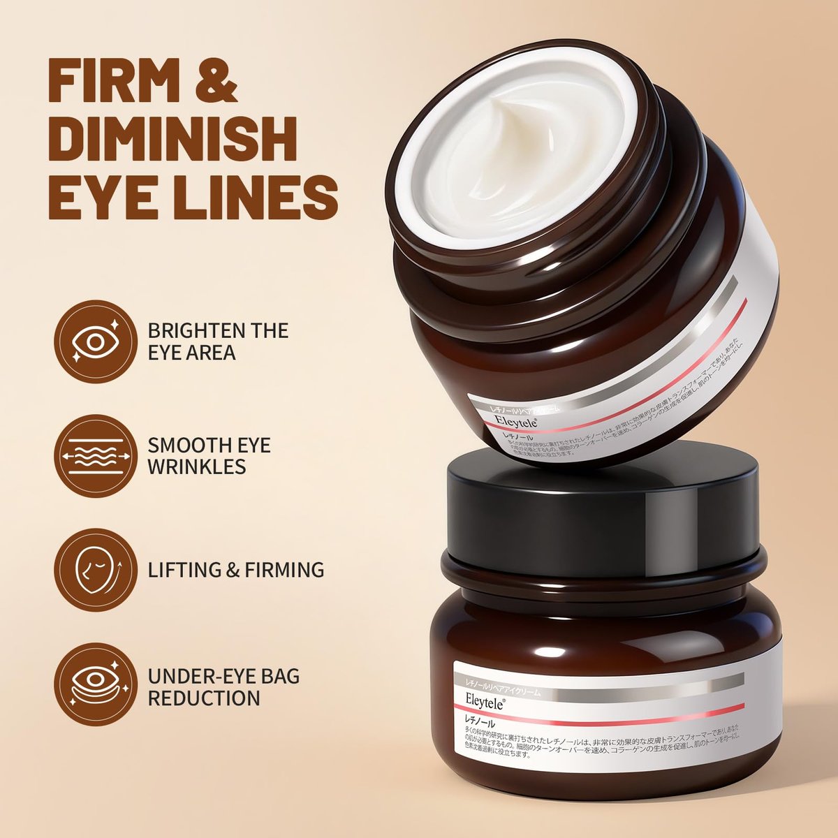 eleytele Korean Eye Cream for Dark Circles & Puffiness – Hydrating Under Eye Moisturizer for Fine Lines, Firming, Brightening & Smooth Skin, 1.06 oz Avelisse
