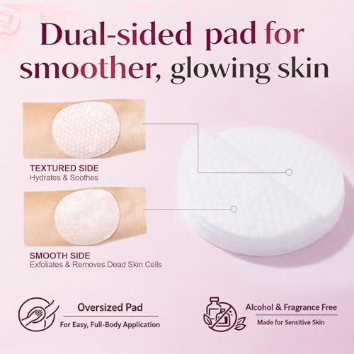 Ingrown Hair Treatment Pads for Face, Bikini Area, Underarms, Neck, Legs – BHA + AHA Soothe Razor Bumps After Shave & Waxing – 50 Pads Avelisse