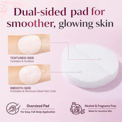 Ingrown Hair Treatment Pads for Face, Bikini Area, Underarms, Neck, Legs – BHA + AHA Soothe Razor Bumps After Shave & Waxing – 50 Pads Avelisse