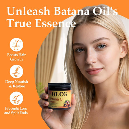 OLCG 100% Raw Batana Oil for Hair Growth - Pure Batana Oil Paste, Enhances Thickness & Shine, Reduces Breakage and Hair Loss, Nourishment For All Types - 4.06 fl oz (120ml) Avelisse