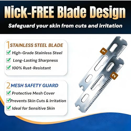 VEYLA Professional Skin-Safe Zero-Cut Back Shaver for Men – Extendable Aluminum Alloy Handle Up to 17.7 Inches, Wet & Dry Use Body Hair Trimmer and Groomer, DIY Nick-Free Mens Back Shaver (1 Pack) Avelisse