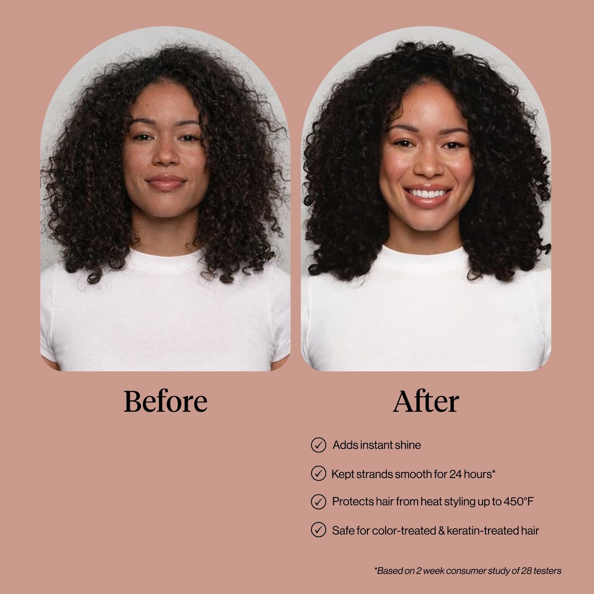 Kitsch Frizz Control Hair Serum - Lightweight Anti Frizz Serum for Curly Hair with Heat Protection, Adds Glossy Shine, Smooths Flyaways, Safe for Color Treated Hair - 2.3 fl oz - görsel 7