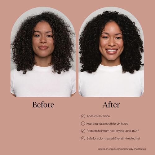 Kitsch Frizz Control Hair Serum - Lightweight Anti Frizz Serum for Curly Hair with Heat Protection, Adds Glossy Shine, Smooths Flyaways, Safe for Color Treated Hair - 2.3 fl oz - görsel 8