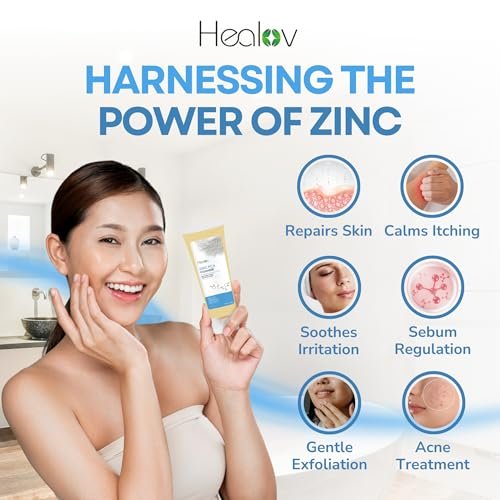 Zinc Face Wash & Body Cleanser – Calming Skin Therapy for Acne, Rosacea, Eczema, Psoriasis, Itching | Exfoliating Zinc Soap for All Skin Types - görsel 4