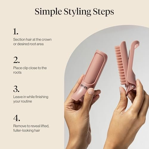 Kitsch Volumizing Hair Clips for Styling - 2-Pack Terracotta Hair Rollers for Volume & Frizz-Free Curls - görsel 12