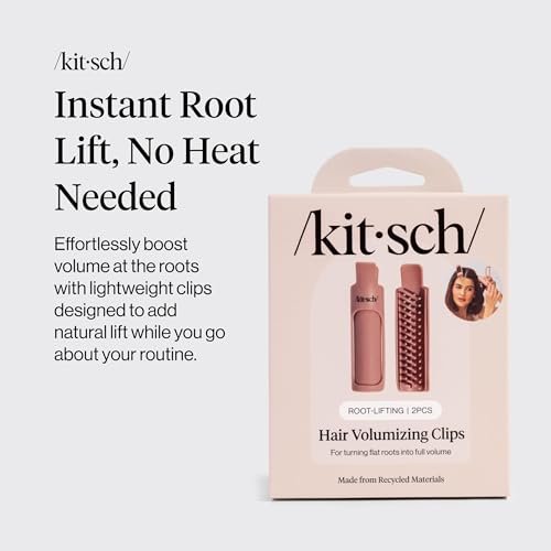 Kitsch Volumizing Hair Clips for Styling - 2-Pack Terracotta Hair Rollers for Volume & Frizz-Free Curls - görsel 4