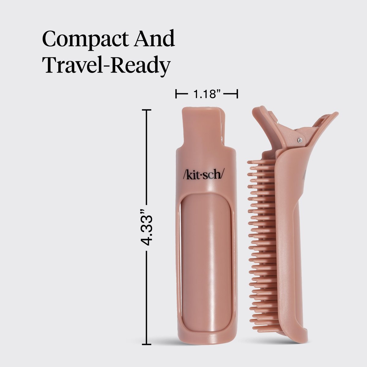 Kitsch Volumizing Hair Clips for Styling - 2-Pack Terracotta Hair Rollers for Volume & Frizz-Free Curls - görsel 9