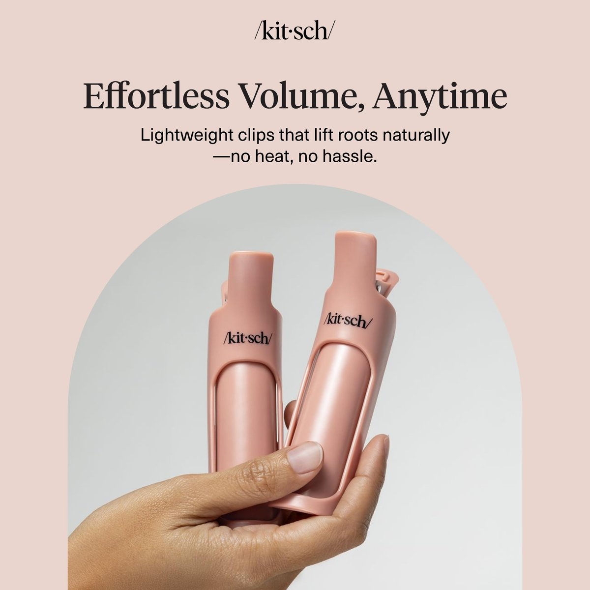 Kitsch Volumizing Hair Clips for Styling - 2-Pack Terracotta Hair Rollers for Volume & Frizz-Free Curls - görsel 15