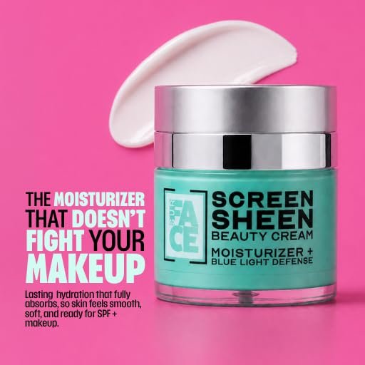 SurFACE Face Moisturizer with Microalgae, Retinol, Squalane – Hydrating Blue Light Defense Cream, 1.7 oz - görsel 10