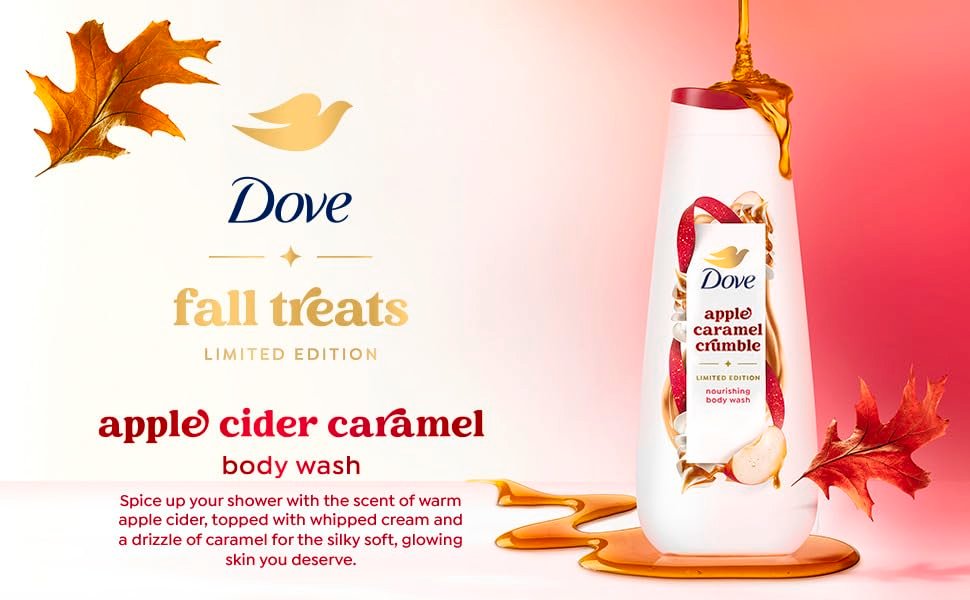 Dove Limited Edition Holiday Treats Body Wash for Deep Nourishment – Apple Cider Carmel, 20 oz - görsel 10