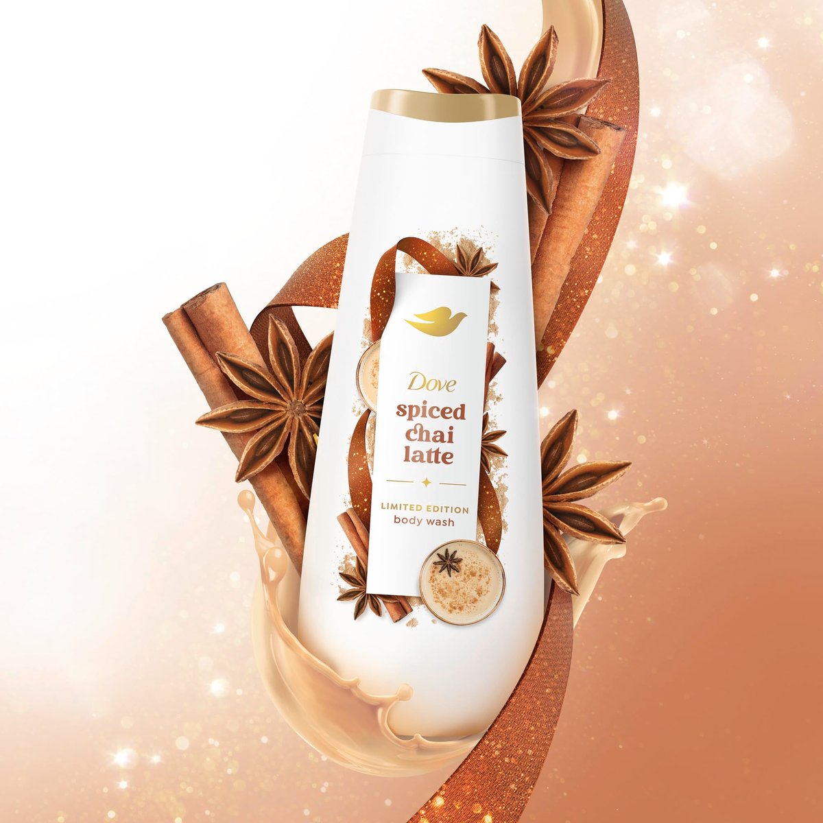 Dove Spiced Chai Latte Liquid Body Wash for Deep Nourishment - Limited Edition Holiday Treats, 20 fl oz - görsel 4