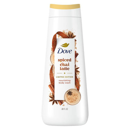 Dove Spiced Chai Latte Liquid Body Wash for Deep Nourishment - Limited Edition Holiday Treats, 20 fl oz