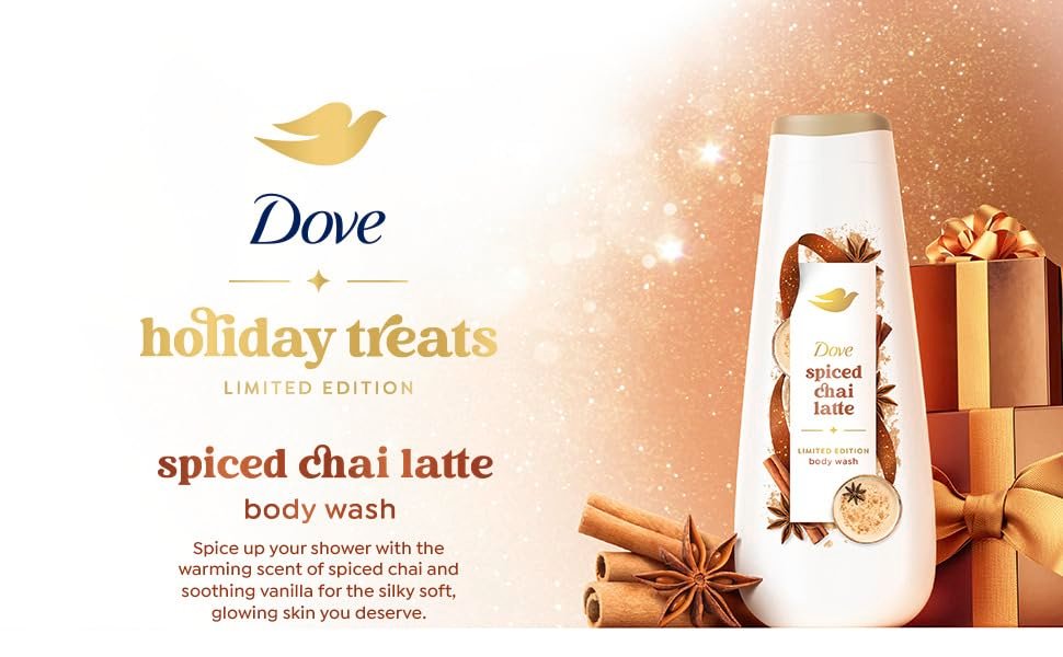 Dove Spiced Chai Latte Liquid Body Wash for Deep Nourishment - Limited Edition Holiday Treats, 20 fl oz - görsel 3