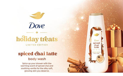 Dove Spiced Chai Latte Liquid Body Wash for Deep Nourishment - Limited Edition Holiday Treats, 20 fl oz