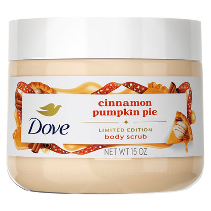 Dove Scrub Cinnamon Pumpkin Pie - Exfoliating Body Scrub, Moisturizing Skin Care, 15 oz